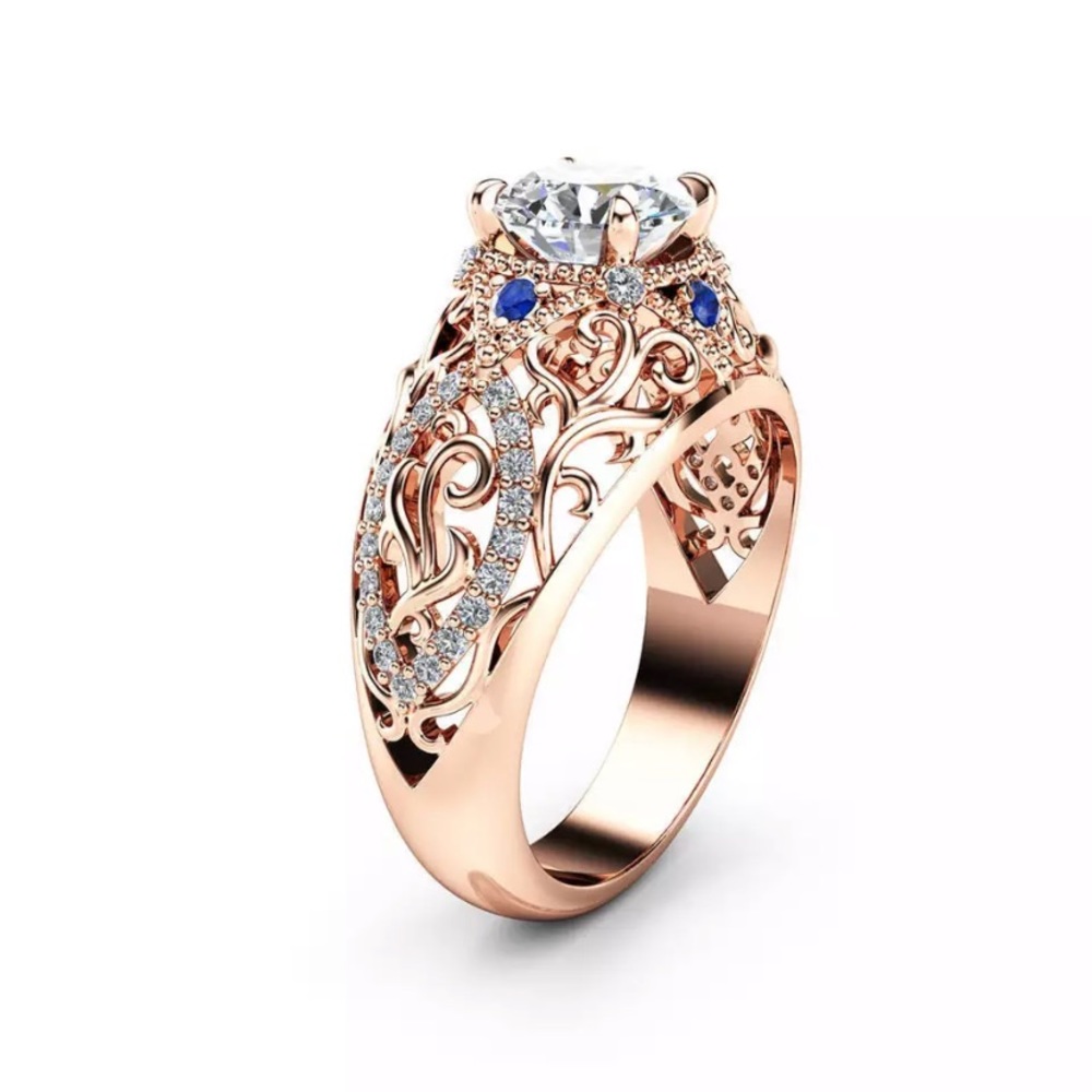 ~•New•~ 18k Rose Gold and Diamond Ring - Picture 4 of 5